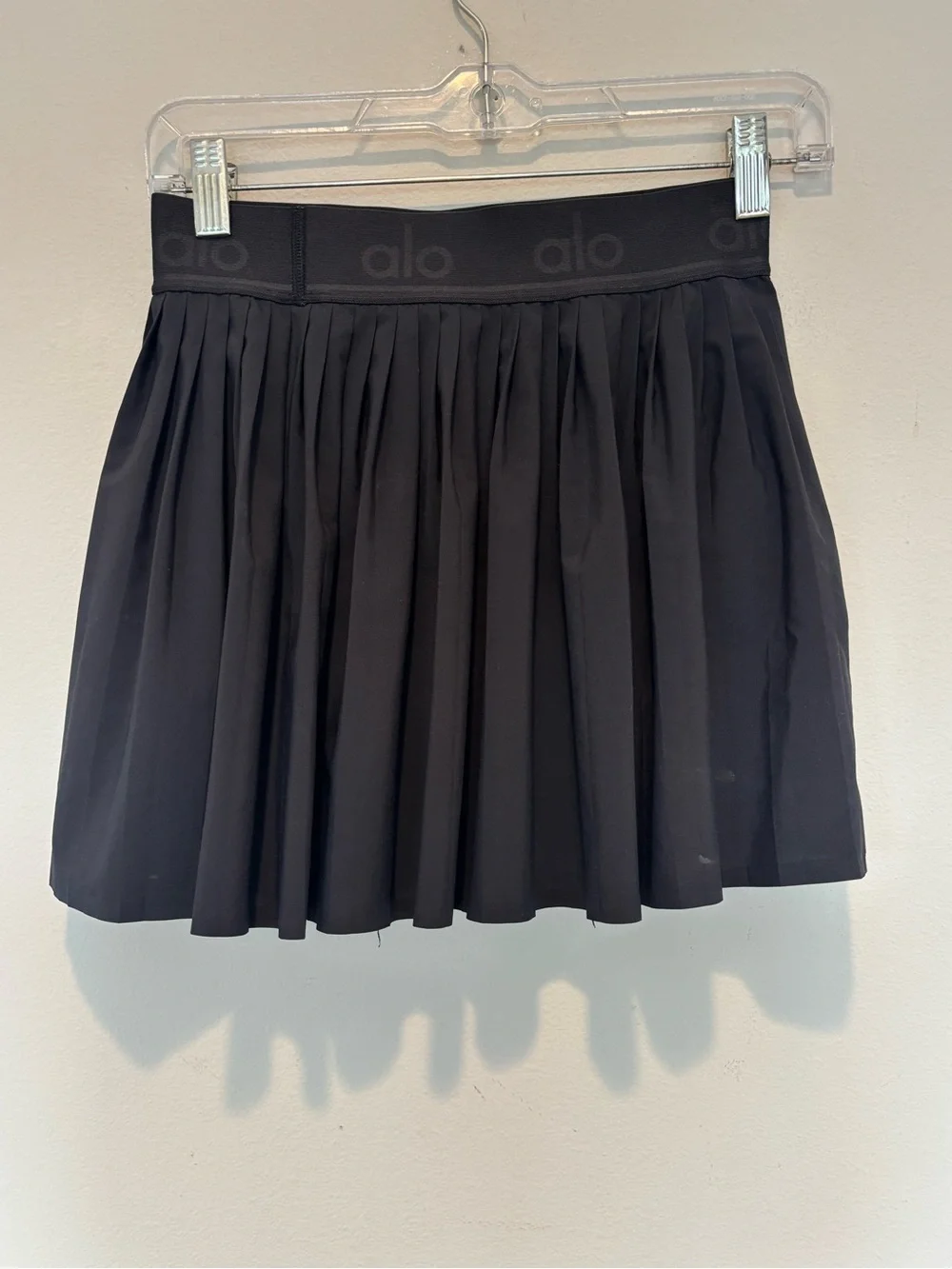 ALO Yoga Black Pleated Circle Skirt